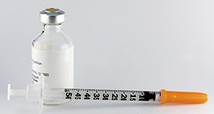 A syringe with a drug vial